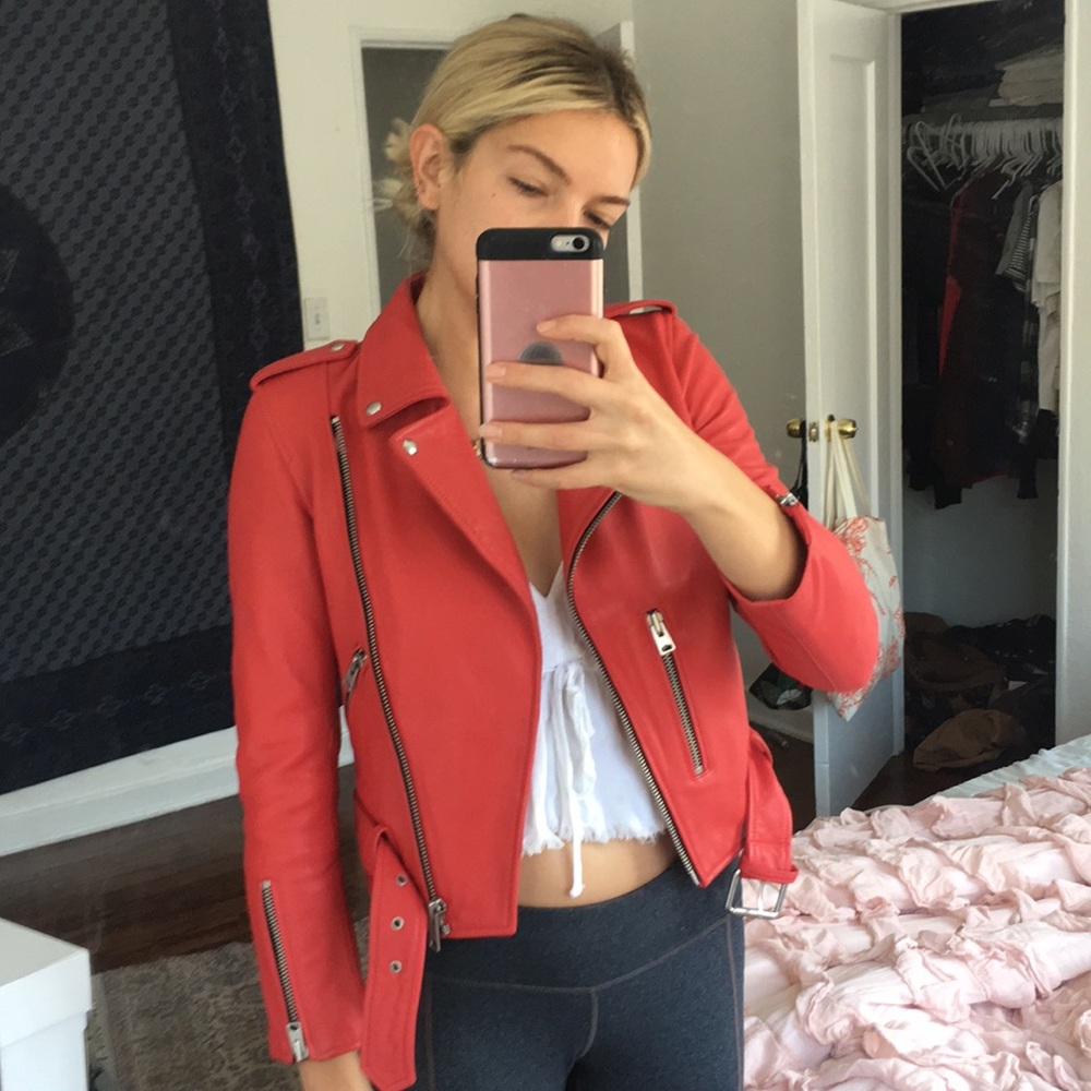 Brand new All Saints red leather jacket